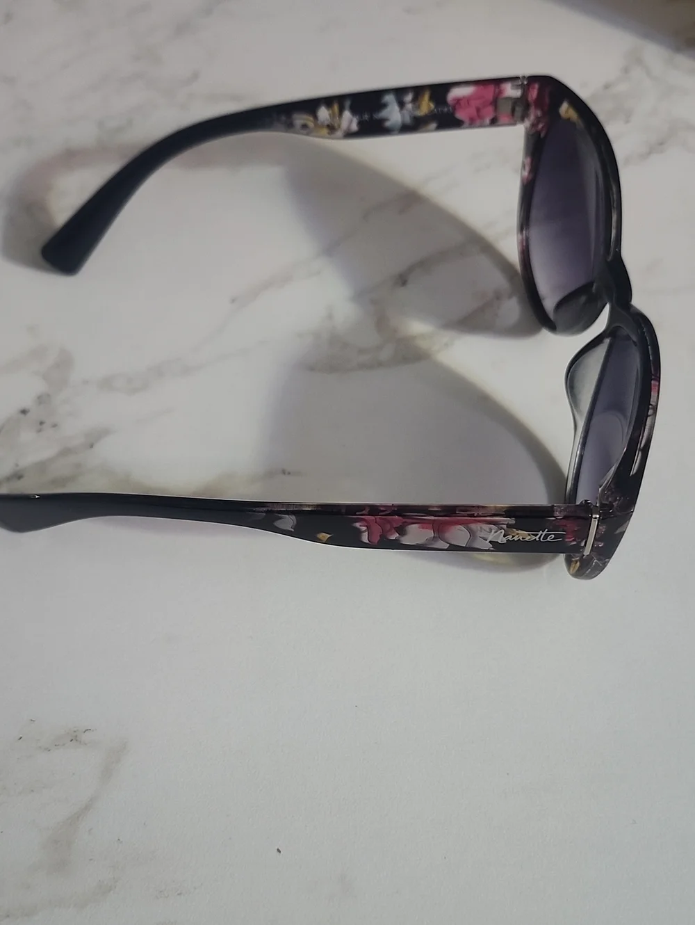 Nanette Lepore Cat-Eye Translucent Floral Sunglasses